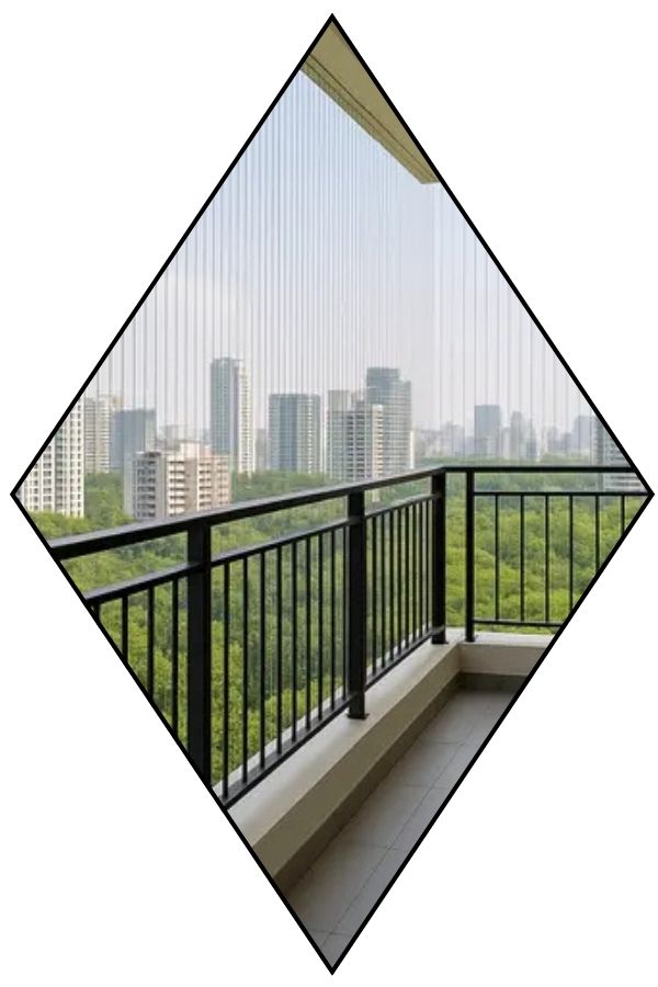 Invisible Grills for Service Balconies